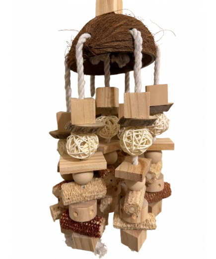 Parrot-Supplies Natural Coconut & Corn Celebration XL Parrot Toy Parrot-Supplies Natural Coconut & Corn Celebration XL Parrot Toy